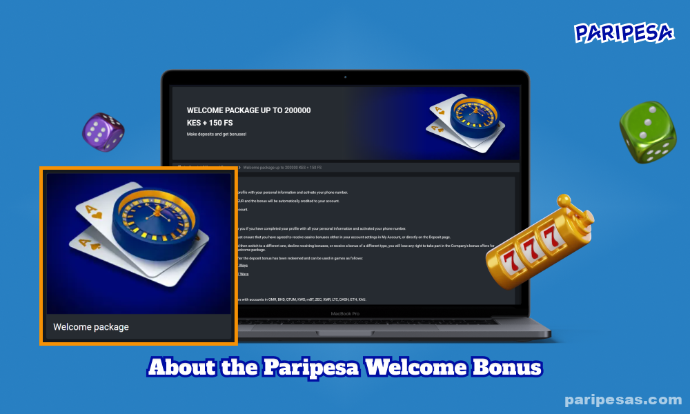 The Paripesa Welcome Bonus for new casino players is designed to enhance the gaming experience and provides additional gaming funds and 150 spins on your first four deposits