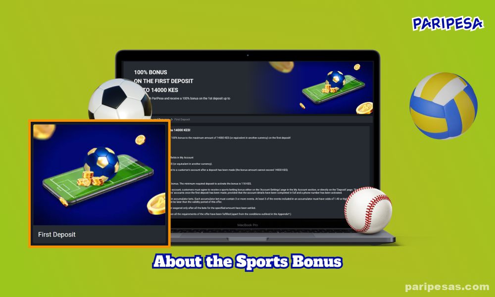 The sports bonus at Paripesa allows bettors to make more bets on sports