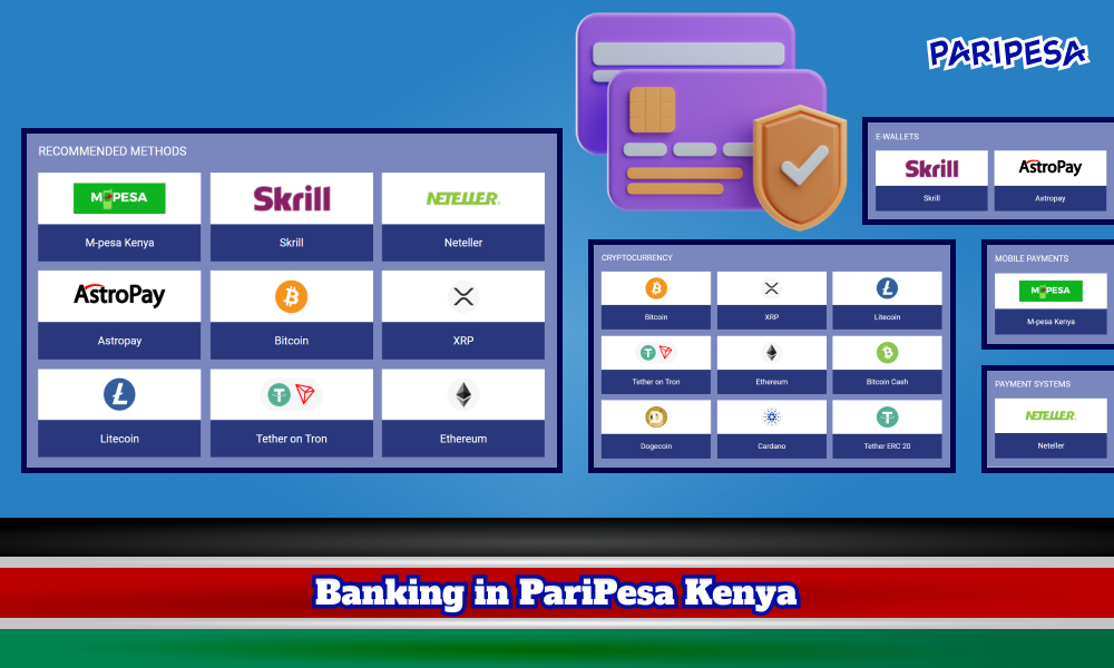 PariPesa offers players in Kenya convenient and secure payment options including standard bank cards, e-wallets and cryptocurrencies