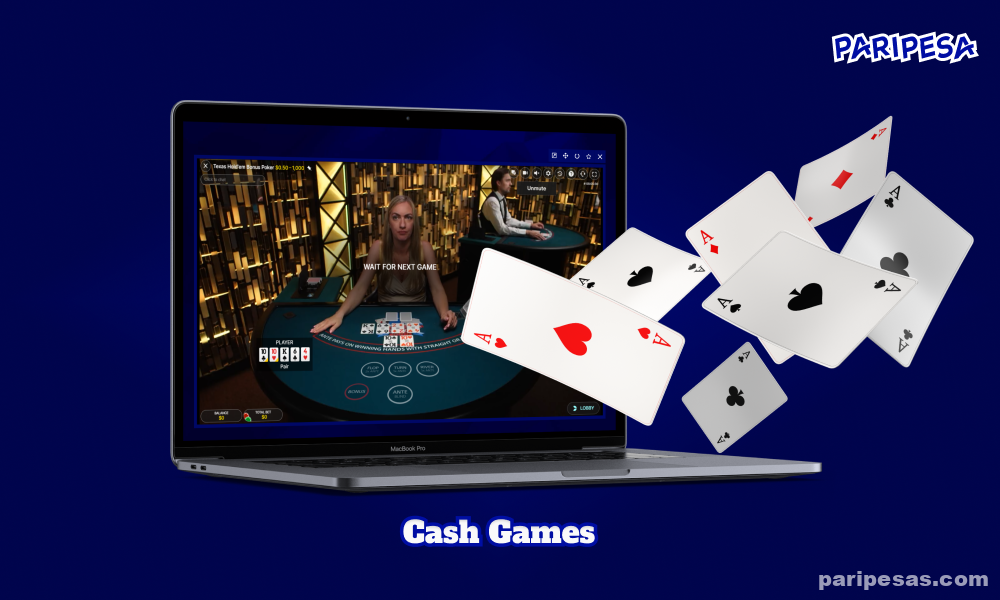 At Paripesa poker room, cash games allow players to use real money to bet chips with no tournament restrictions, with payouts after every hand