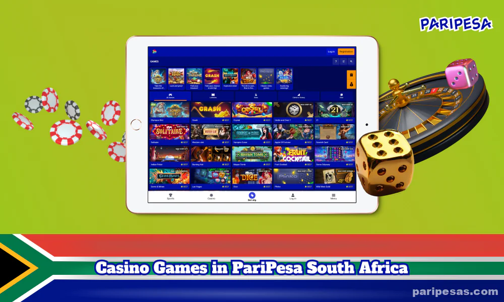 PariPesa South Africa offers gamblers a variety of casino games, ensuring a great gaming experience for all users, regardless of their experience