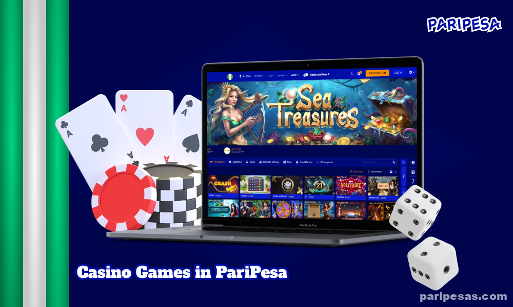 PariPesa offers a variety of casino games including slots, blackjack, roulette, poker, keno and TV games, as well as many live dealer sessions