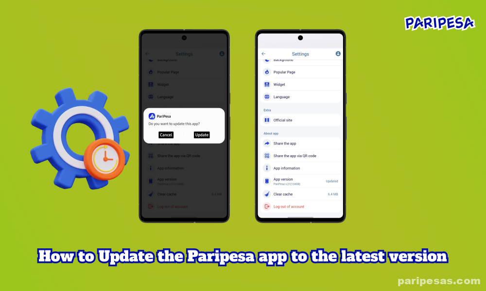 To update the Paripesa app to the latest version, users need to go to the settings section, look for the update option in the menu and if a new update is available, click on the Update button to download the latest APK