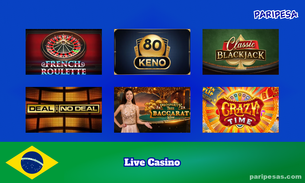 O Paripesa Online Casino oferece uma seção de cassino ao vivo de qualidade com uma variedade de jogos, incluindo pôquer, blackjack e roleta, além de game shows com crupiês profissionais