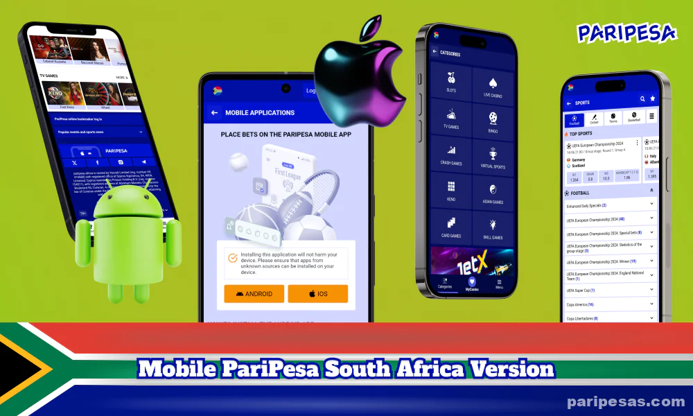 PariPesa offers a mobile app for Android and iOS operating systems, allowing South African bettors to place bets directly from their mobile devices