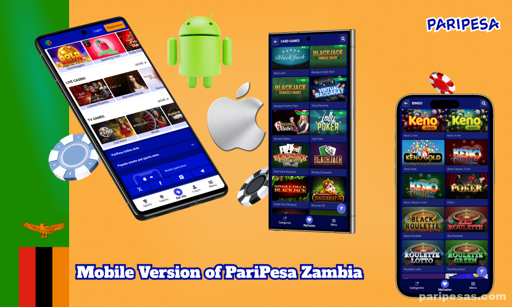 To conveniently place bets anytime and anywhere, users in Zambia can download the PariPesa mobile app available for Android and iOS devices