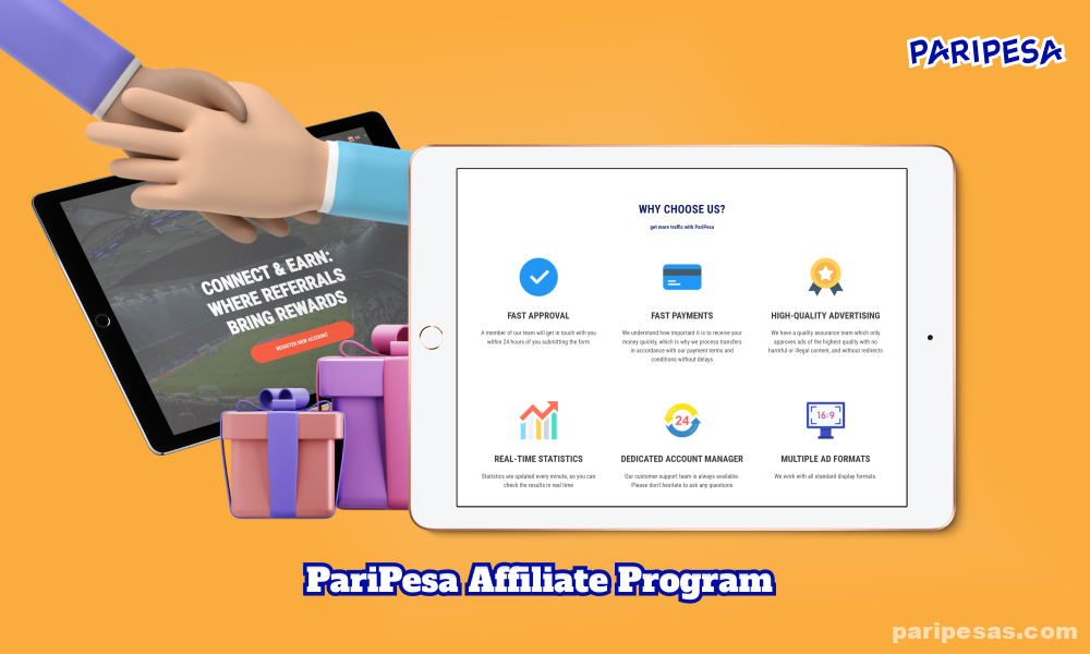 PariPesa has developed an affiliate program designed to reward users for attracting new customers