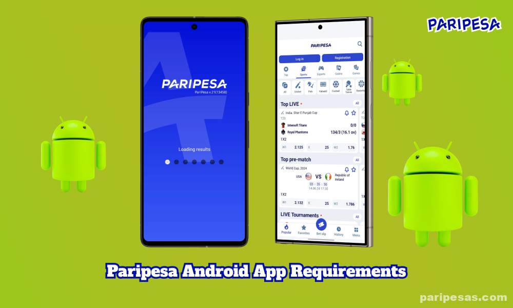 कैसीनो खिलाड़ियों को यह सुनिश्चित करना चाहिए कि उनका डिवाइस Paripesa Android ऐप APK फ़ाइल डाउनलोड करने से पहले न्यूनतम सिस्टम आवश्यकताओं को पूरा करता है