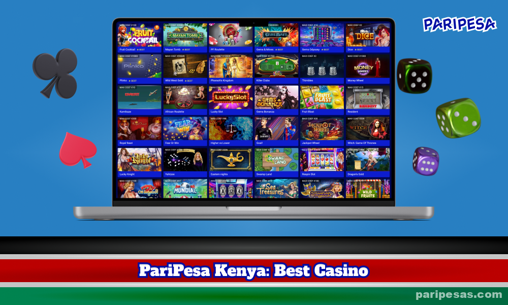 International bookmaker PariPesa Kenya offers attractive promotions, a variety of casino games and high odds sports betting for players in Kenya