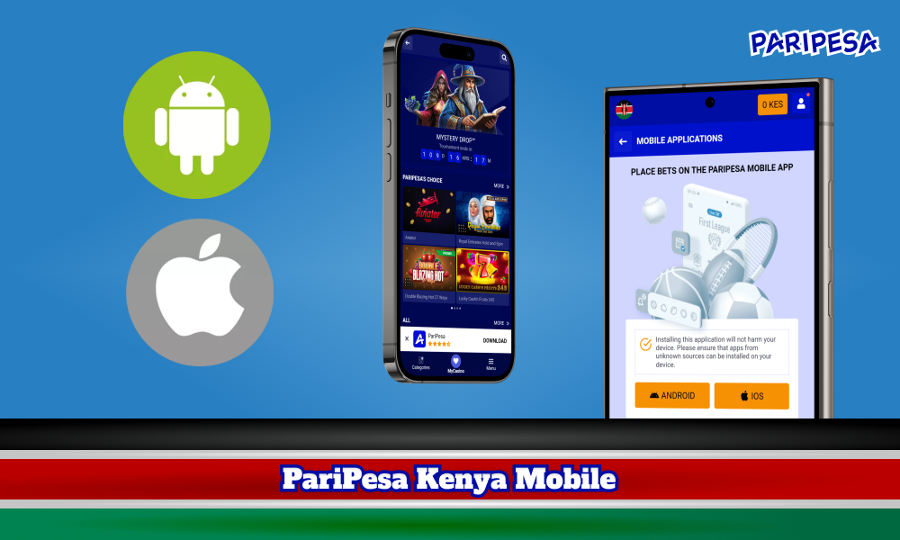 Paripesa invites Kenyan players to download a convenient mobile app for sports betting and casino gaming anytime, anywhere