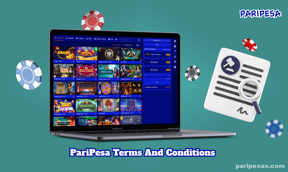 On the PariPesa website, each user must review the Terms and Conditions to understand the main points and features available on the platform