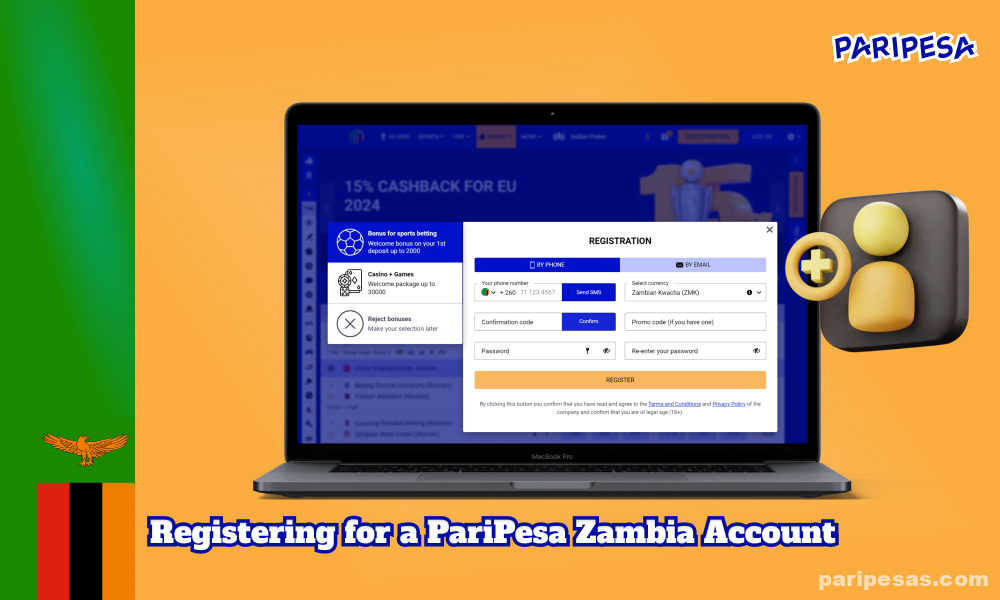 To register on the official website of PariPesa Zambia, players need to go to the home page, click on the Registration icon, fill in the required fields, verify your mobile number and complete the registration.