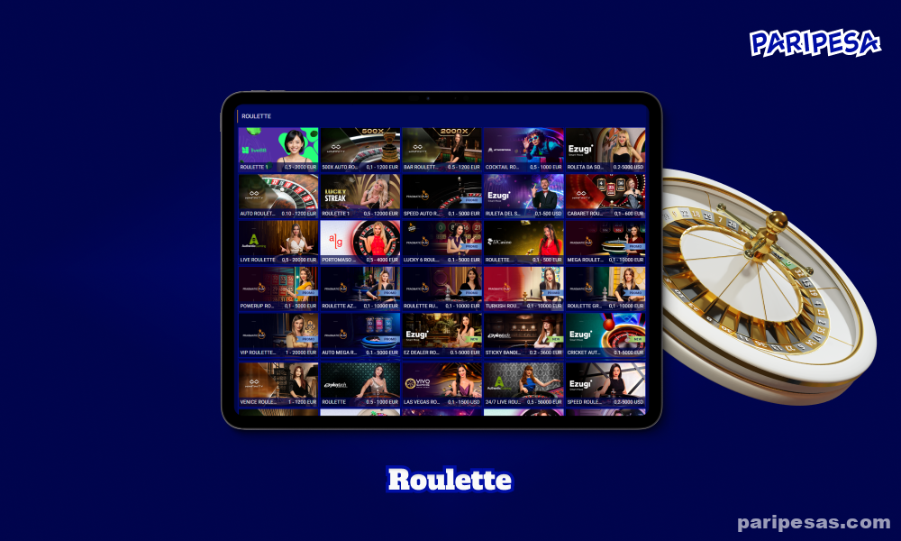 There are more than 100 different roulette variants available on the Paripesa platform, including classic European, French and American, as well as new games for players of all tastes