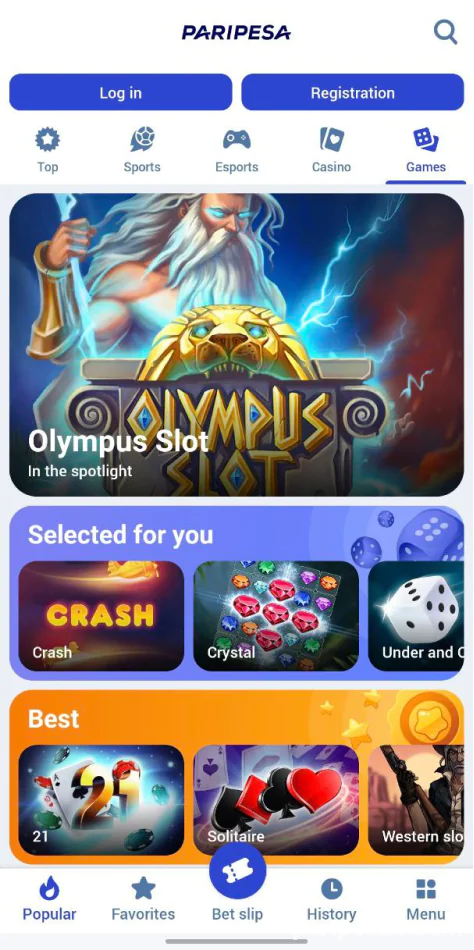 captura de tela paripesa app jogos